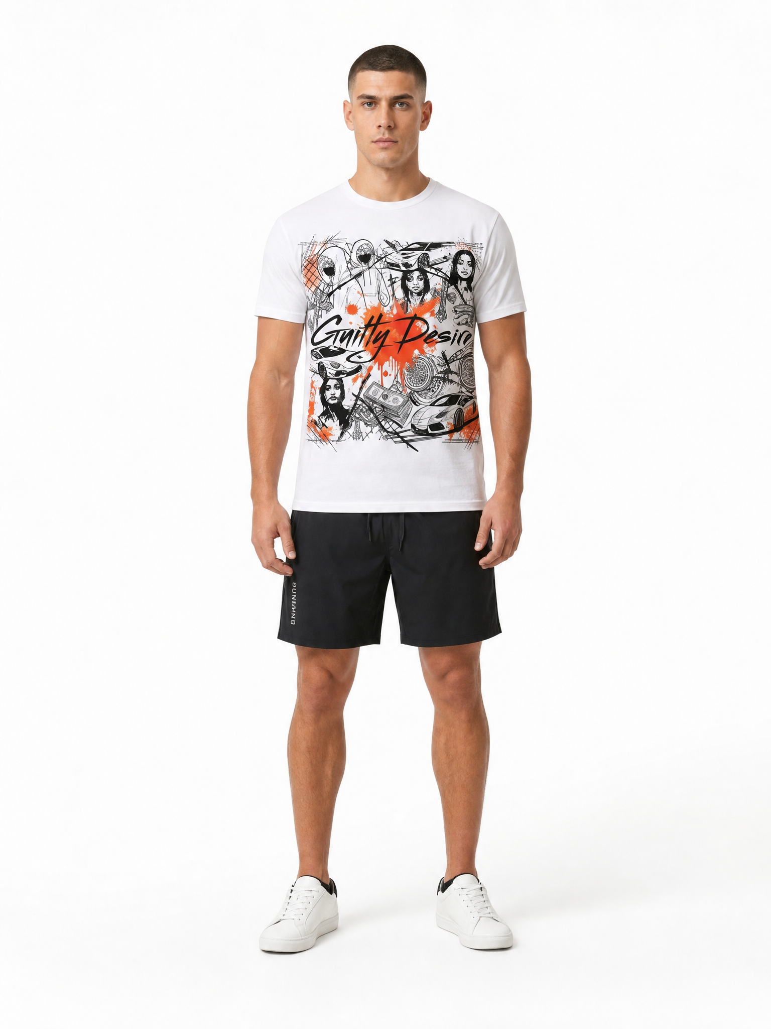 Urban Graphic Shirt & Shorts Set - Guilty Desire Shop