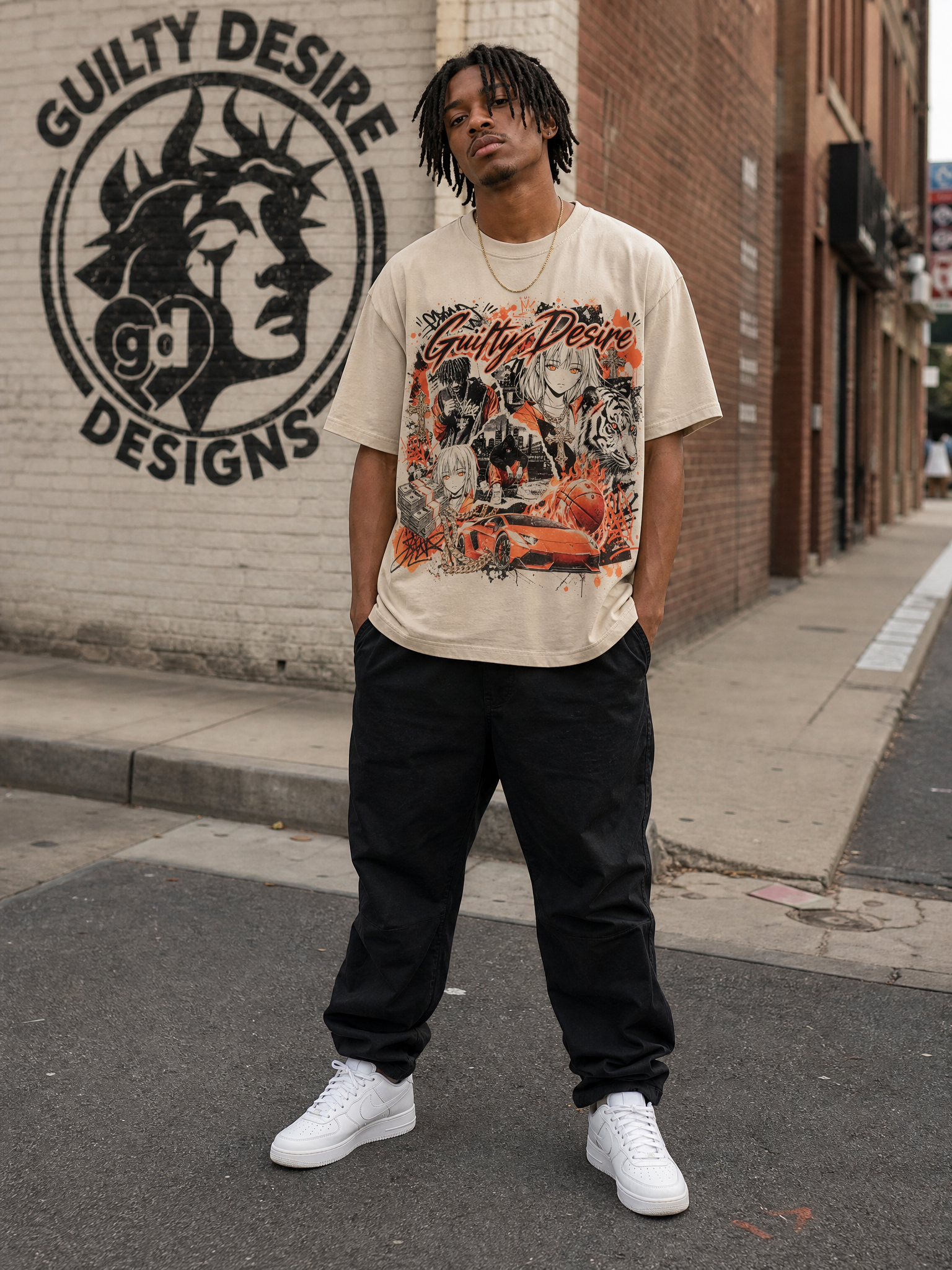 Orange Haze Short Sleeve Shirt — Tan - Guilty Desire Shop