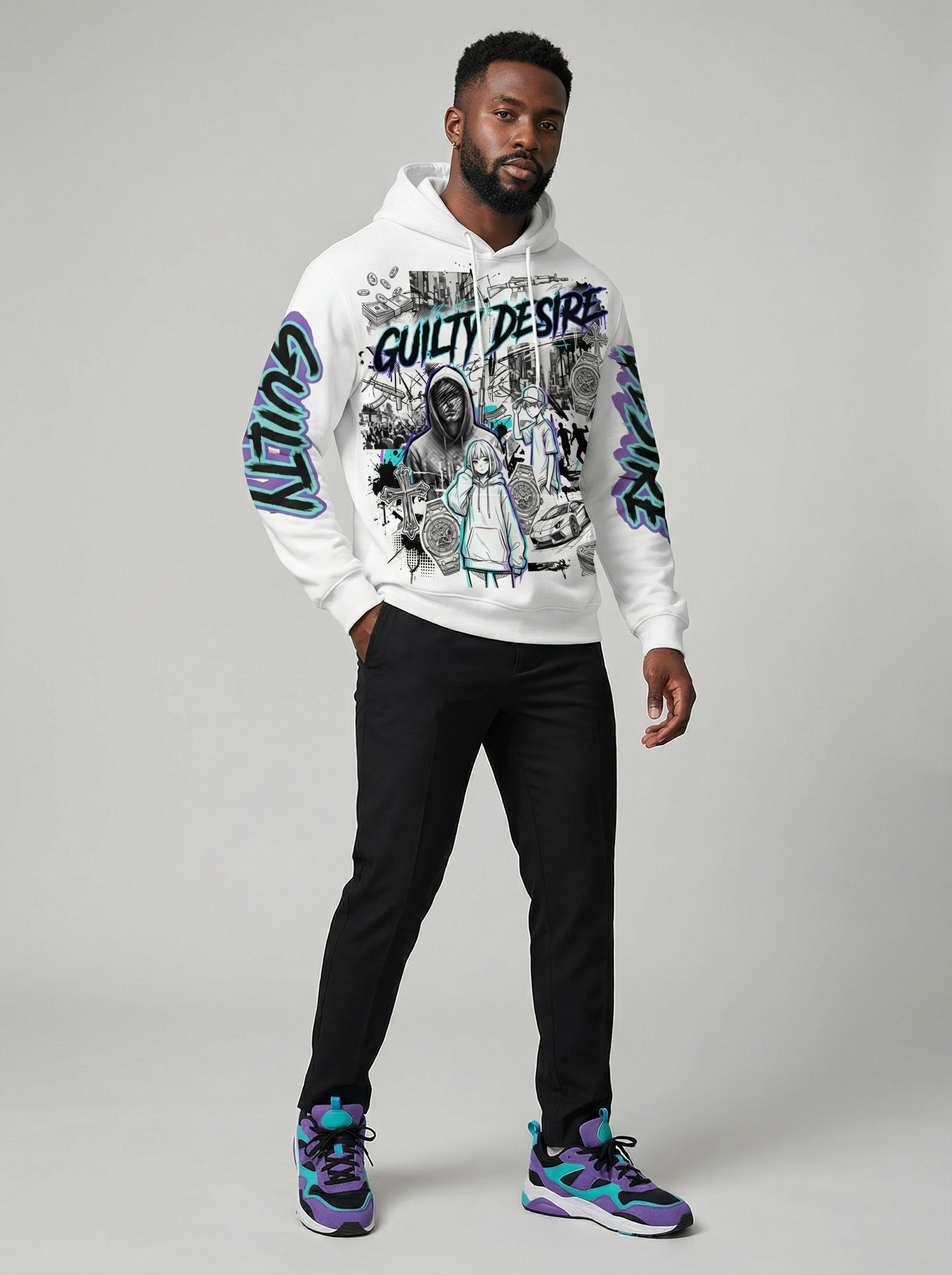 Graphic Hoodie — White - Guilty Desire Shop
