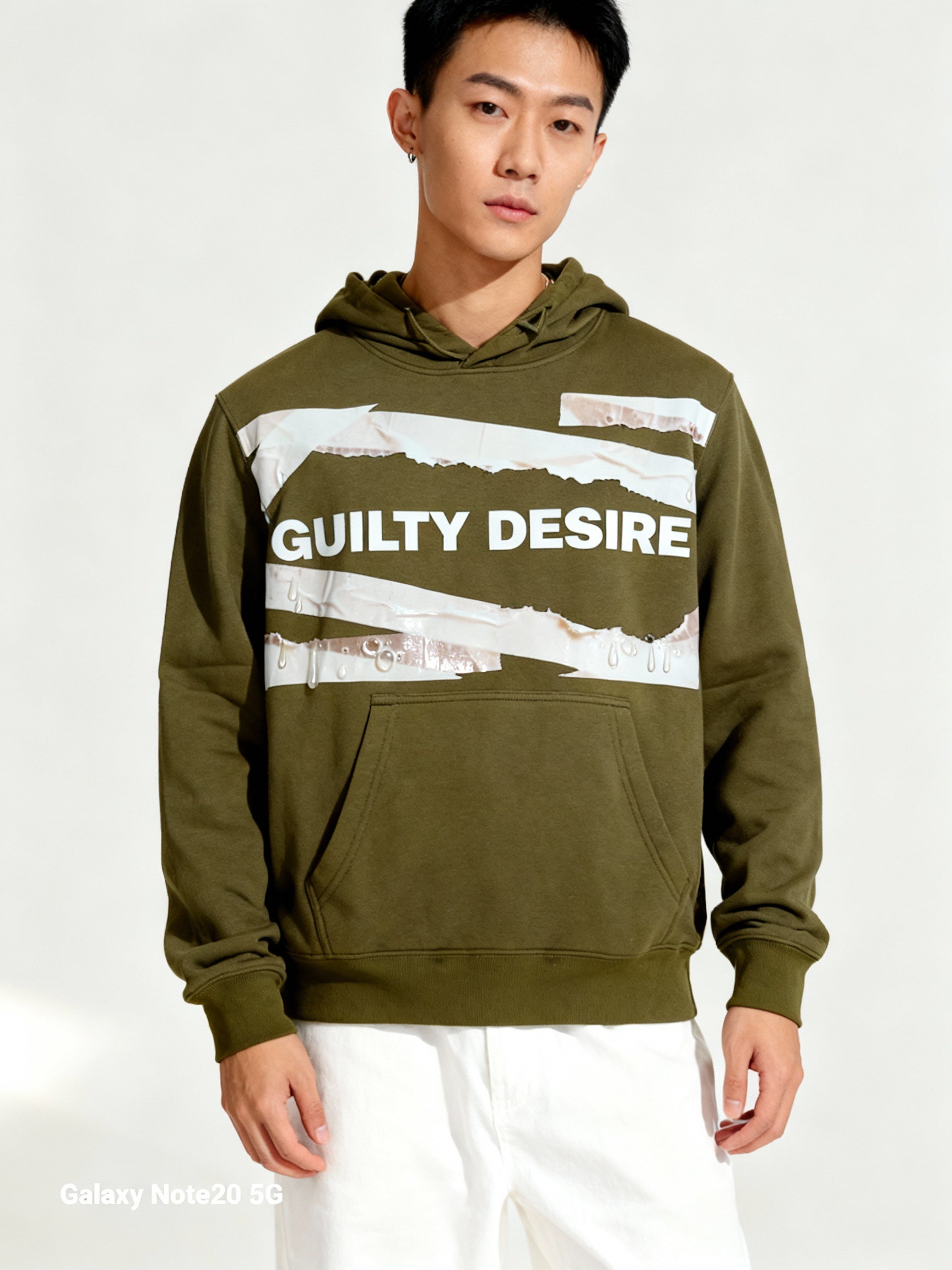 Tape Design Hoodie — Olive - Guilty Desire Shop