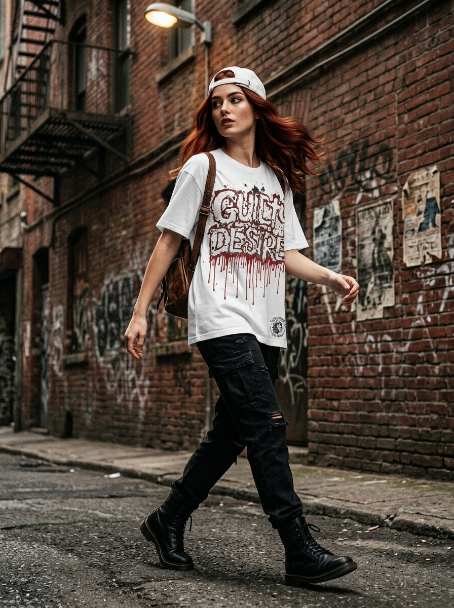 Drip Graphic Tee — Red & White - Guilty Desire Shop