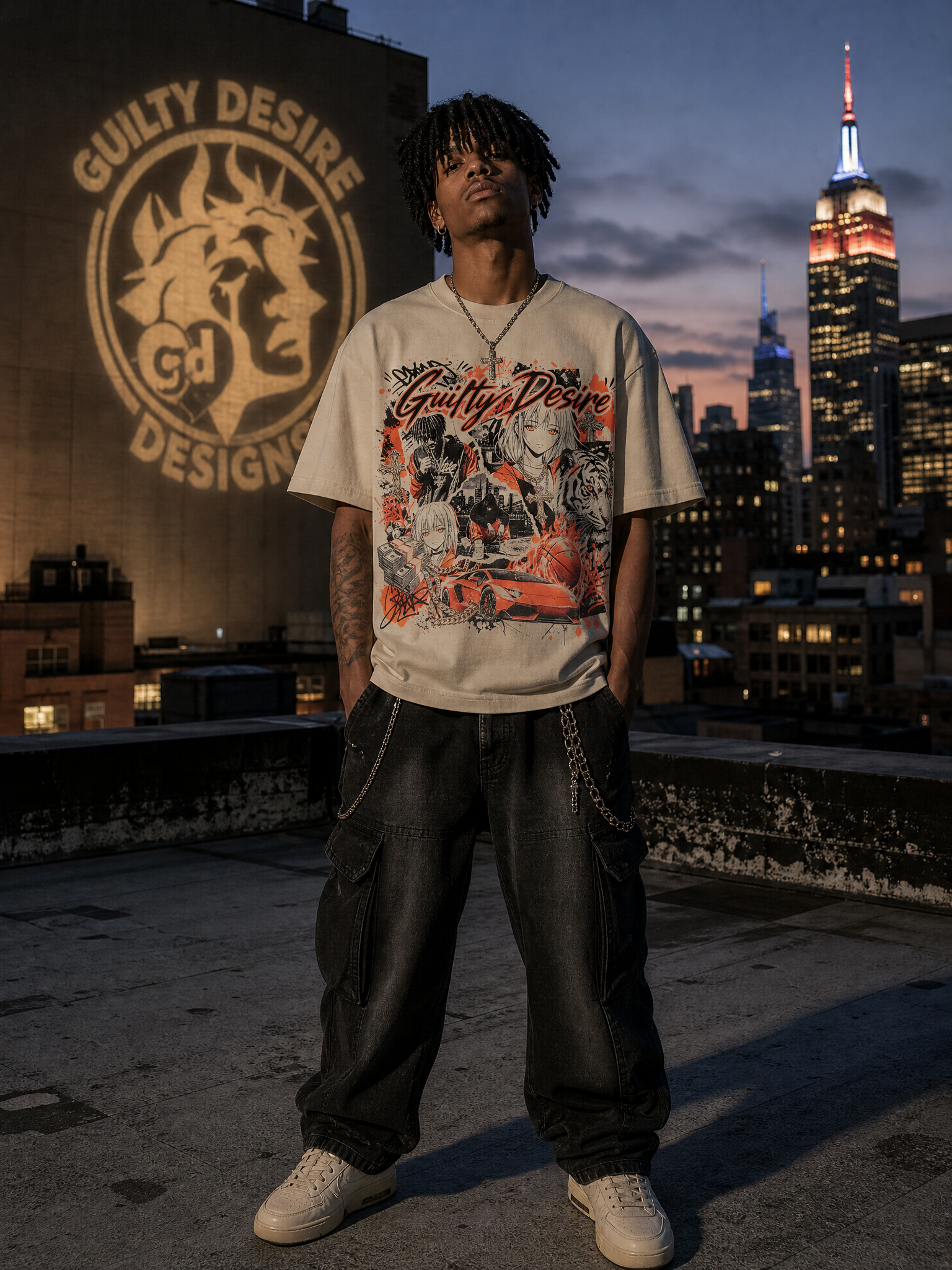 Orange Haze Short Sleeve Shirt — Tan - Guilty Desire Shop