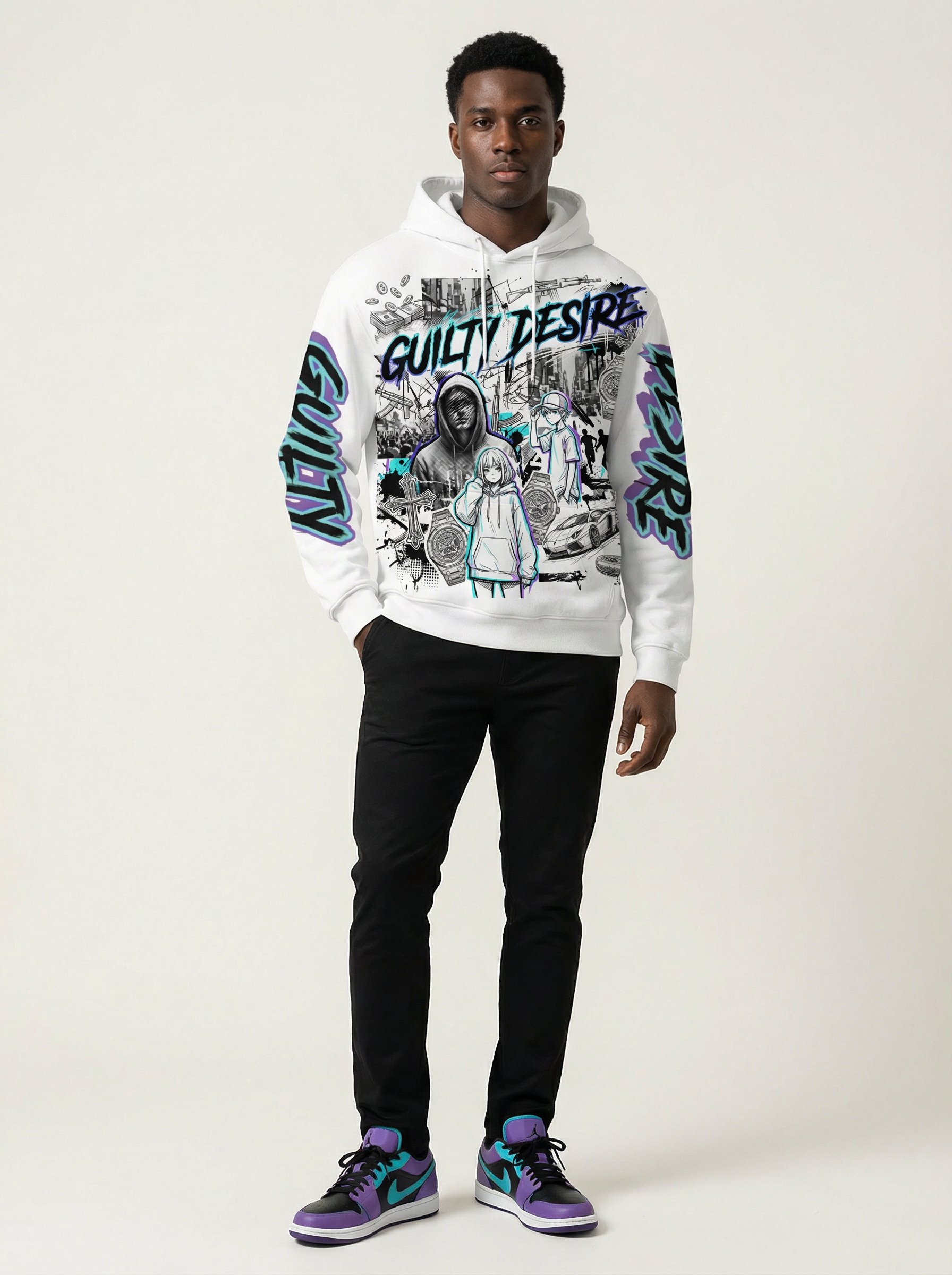 Graphic Hoodie — White - Guilty Desire Shop