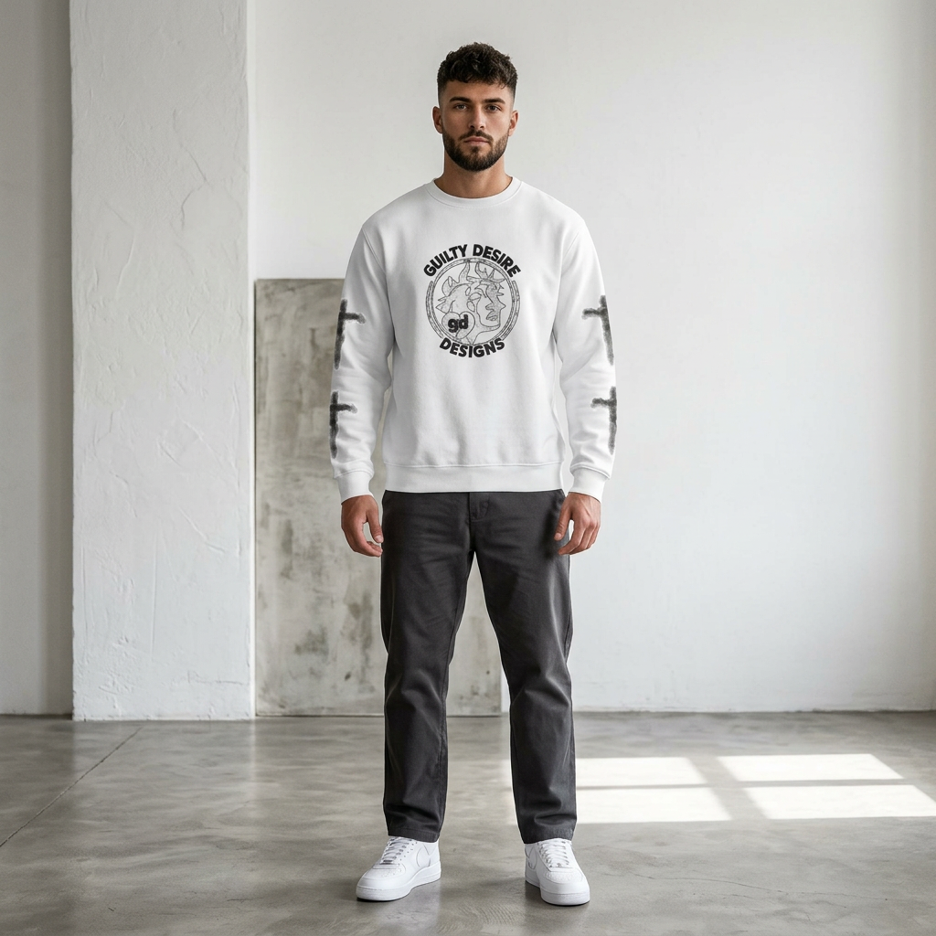 Logo Sweatshirt — White - Guilty Desire Shop