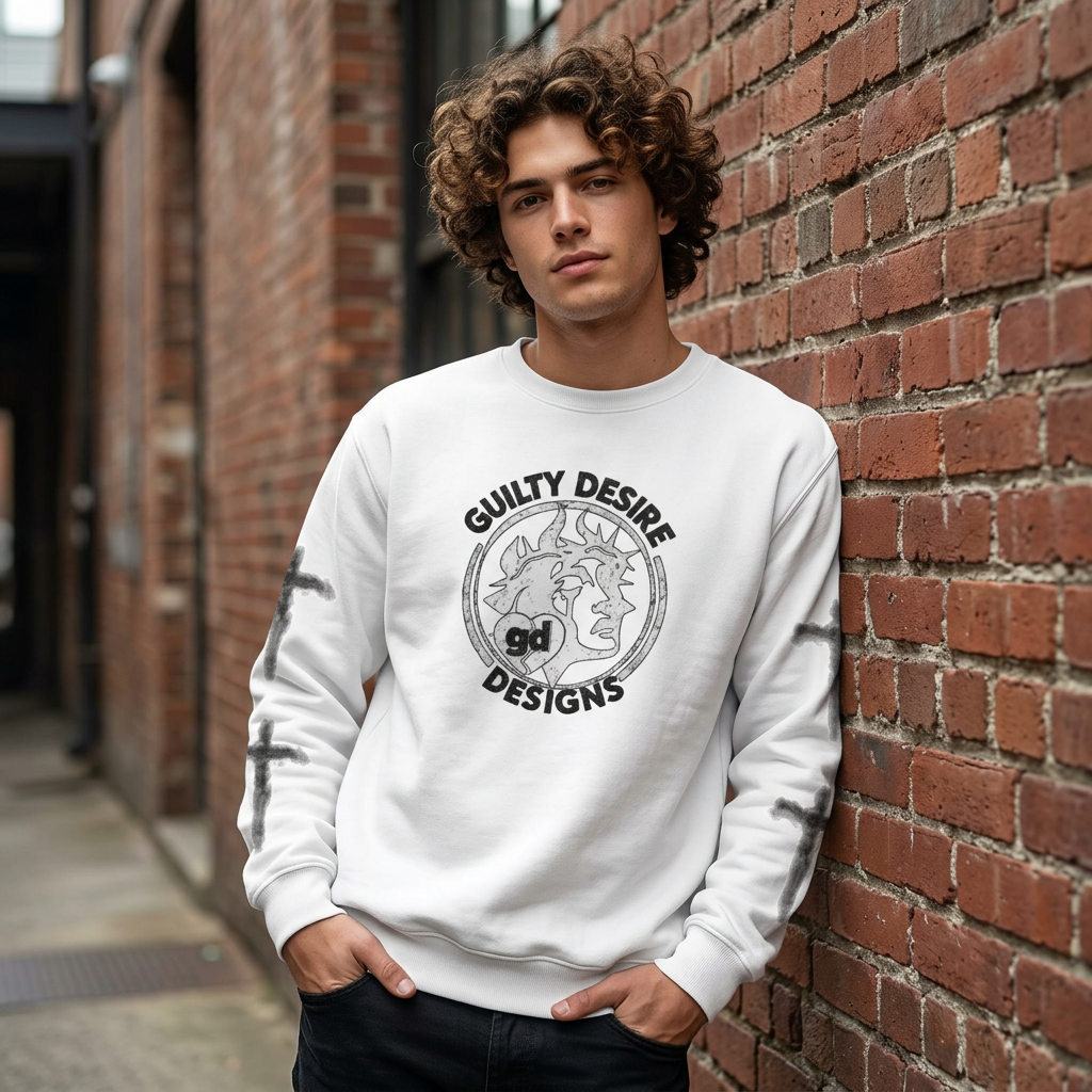 Logo Sweatshirt — White - Guilty Desire Shop
