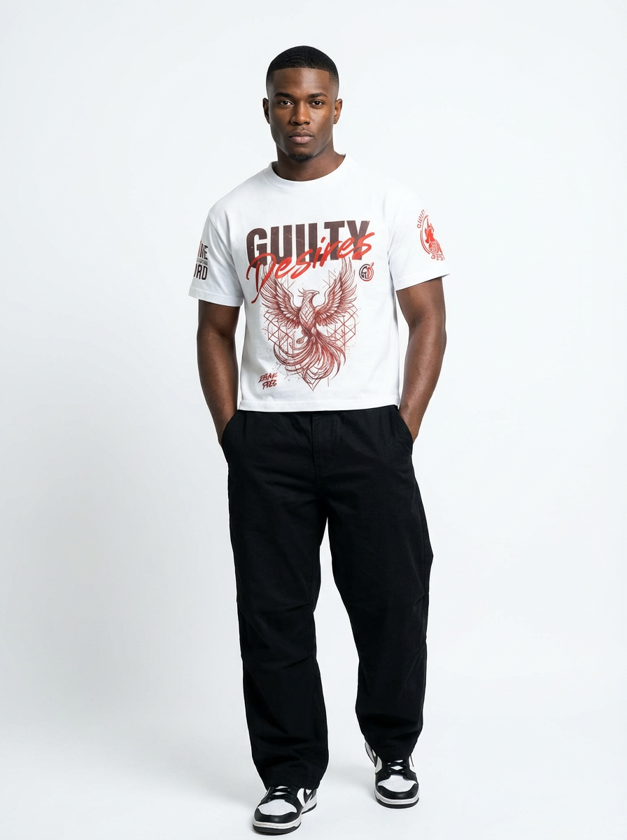 Logo Crop Top — White - Guilty Desire Shop