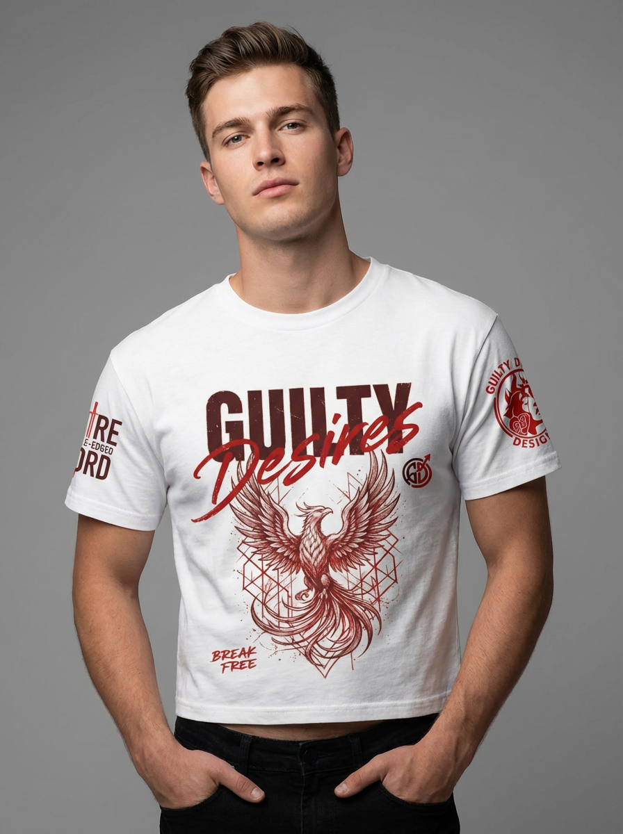 Logo Crop Top — White - Guilty Desire Shop