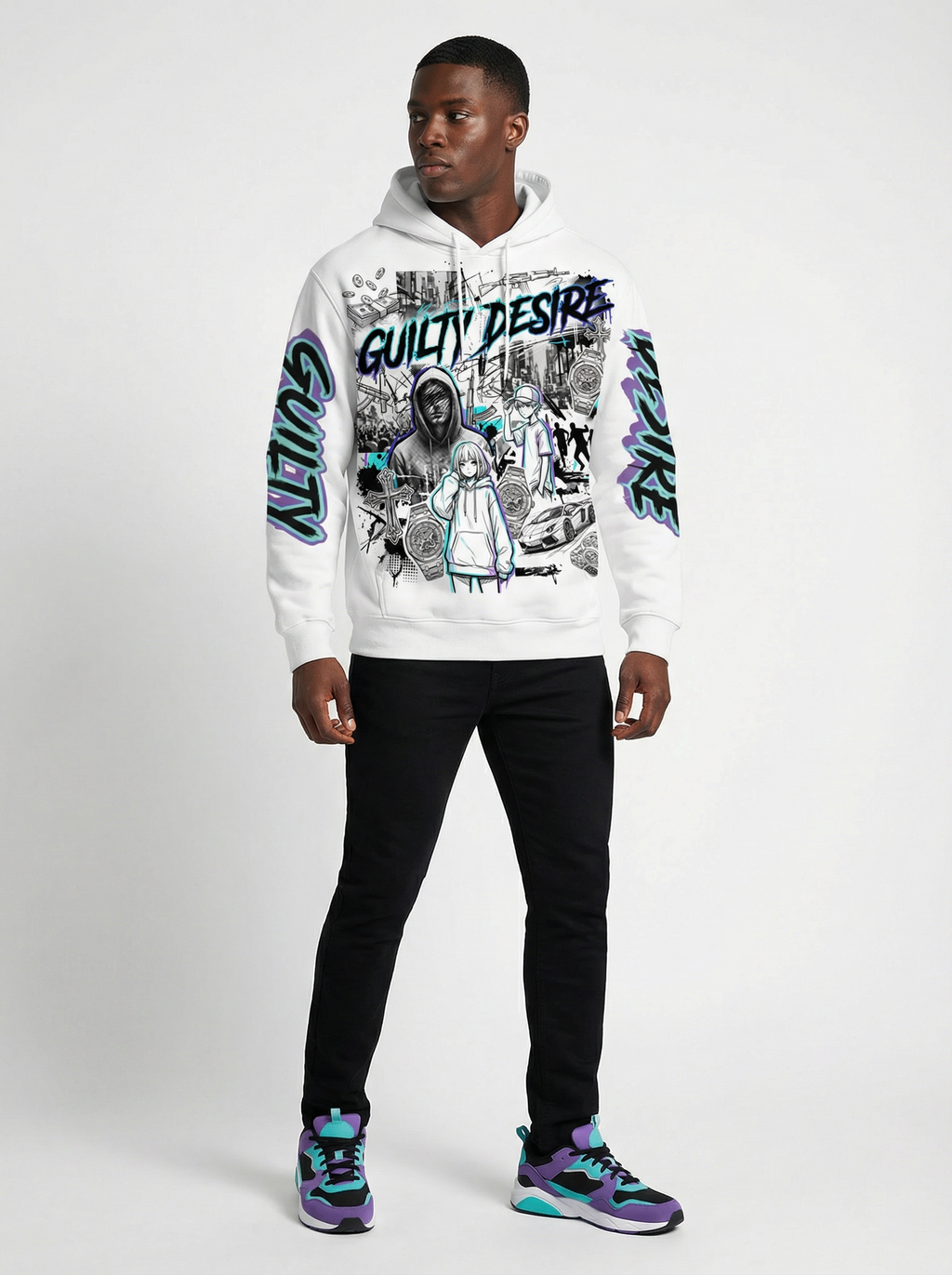 Graphic Hoodie — White - Guilty Desire Shop
