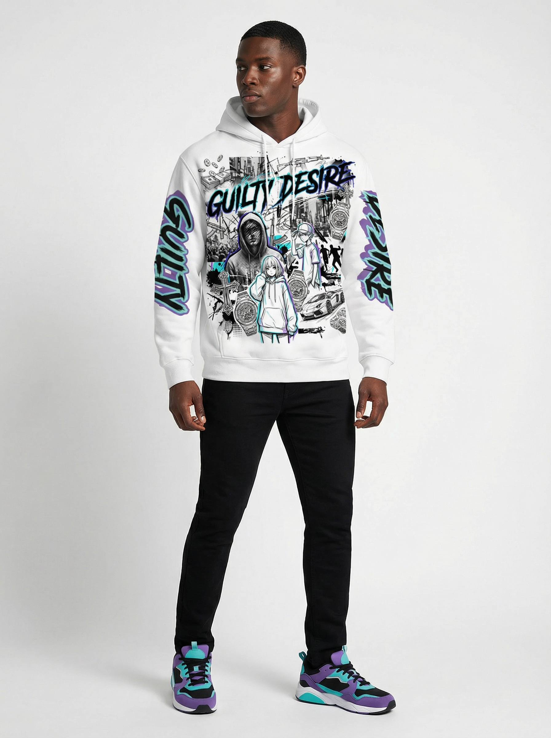 Graphic Hoodie — White - Guilty Desire Shop