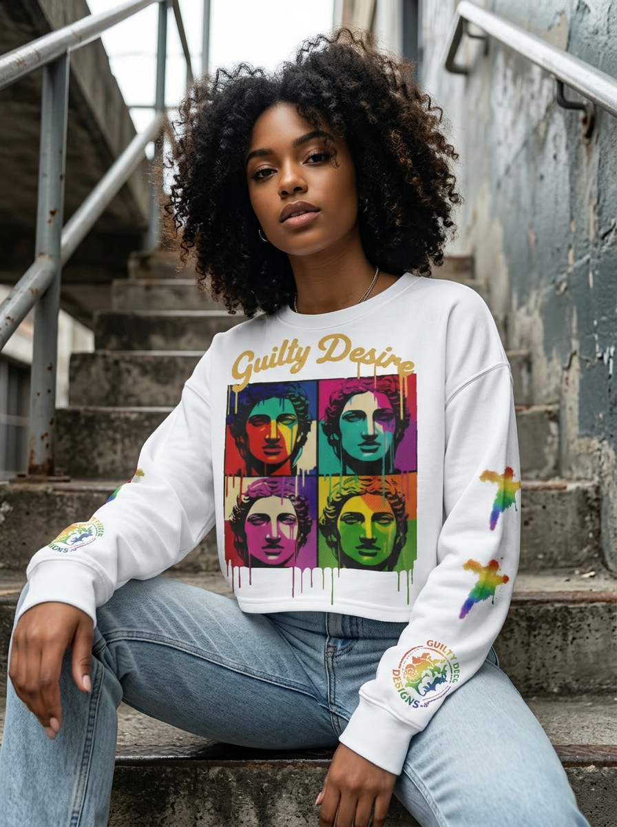 Cotton Essential Crop Top, Long Sleeve — White - Guilty Desire Shop
