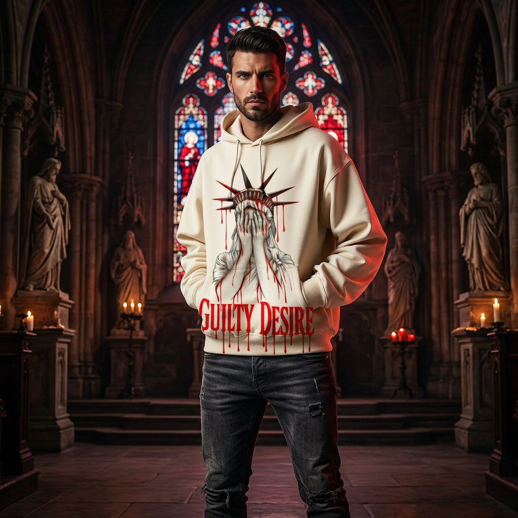 Pullover Hoodie — White - Guilty Desire Shop