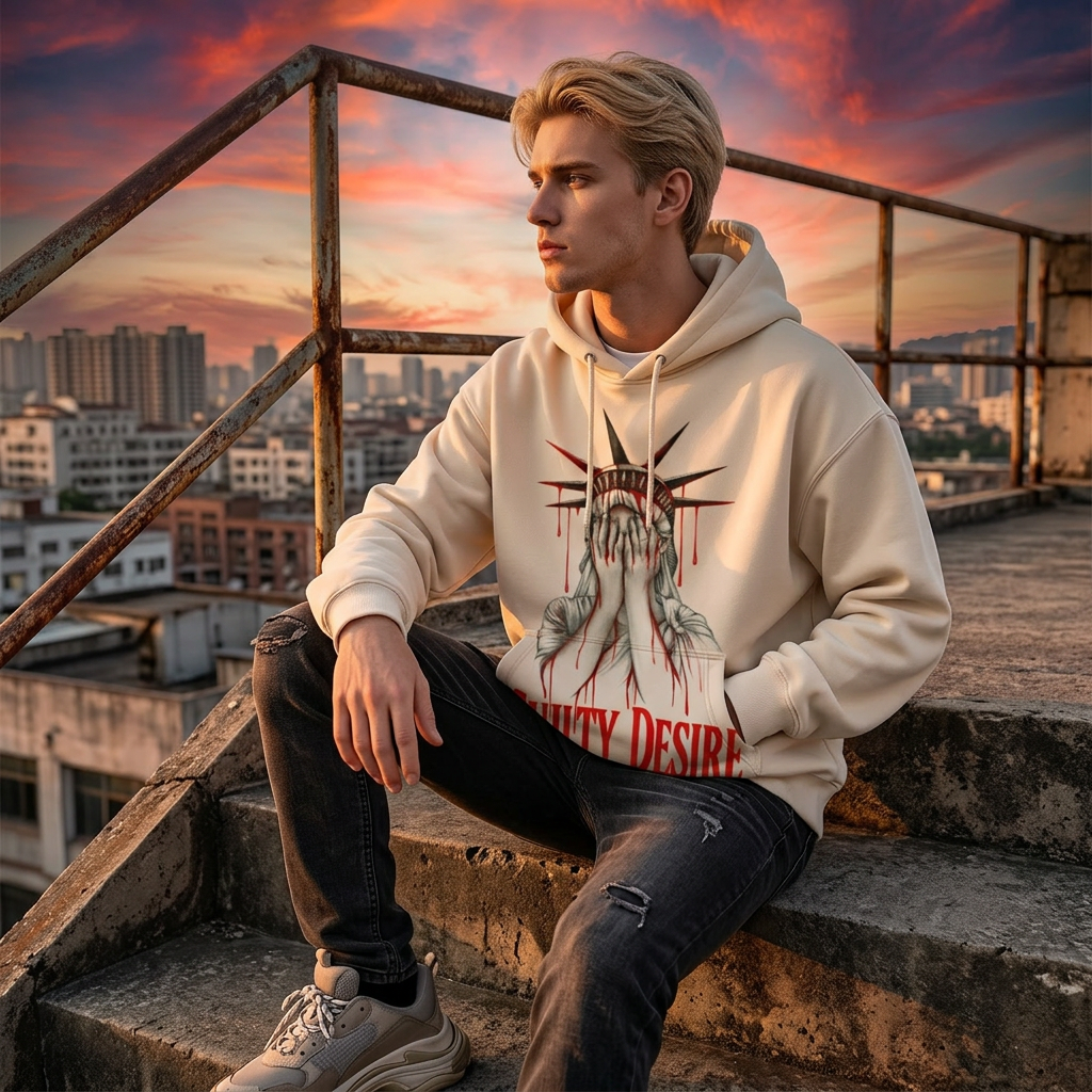 Pullover Hoodie — White - Guilty Desire Shop