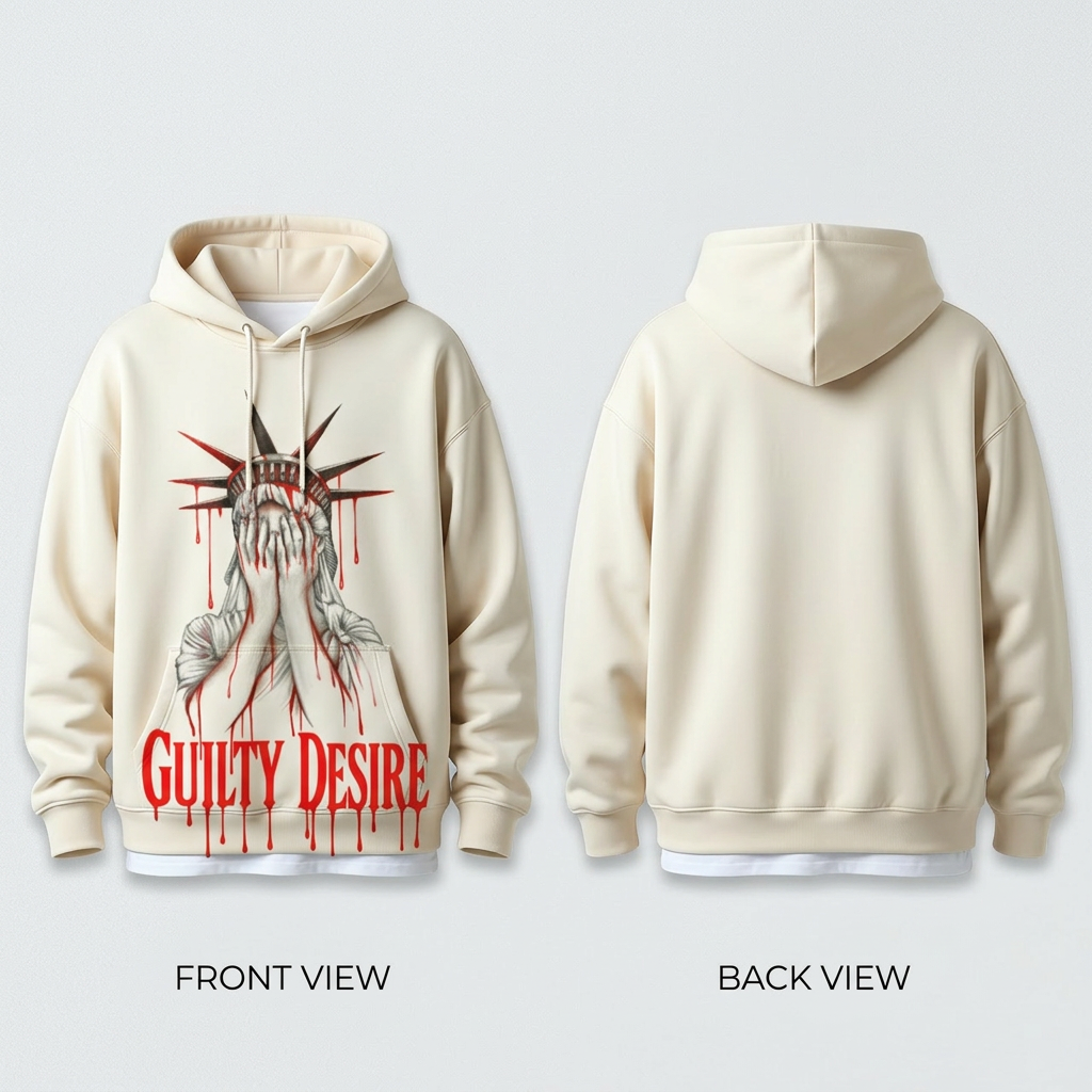 Pullover Hoodie — White - Guilty Desire Shop