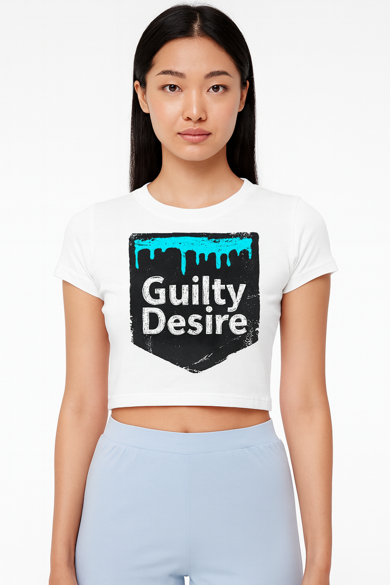 Short Sleeve Crop Top — White - Guilty Desire Shop