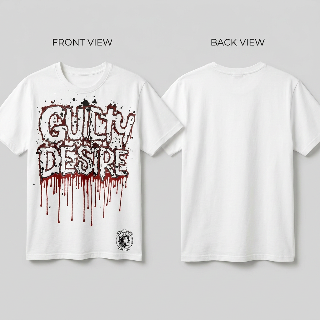 Drip Graphic Tee — Red & White - Guilty Desire Shop