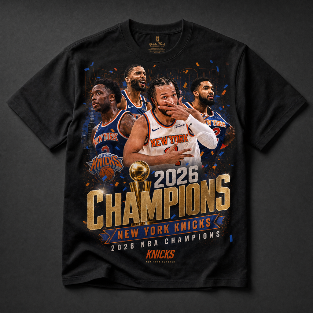 New York Knicks 2026 championship black shirt