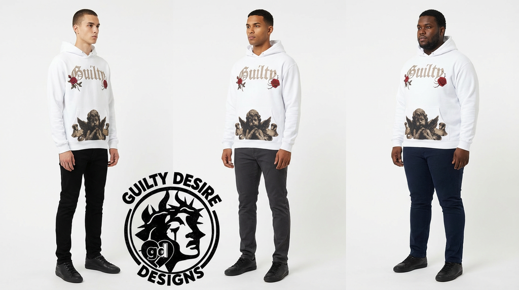 Rose Angel Hoodie — White - Guilty Desire Shop