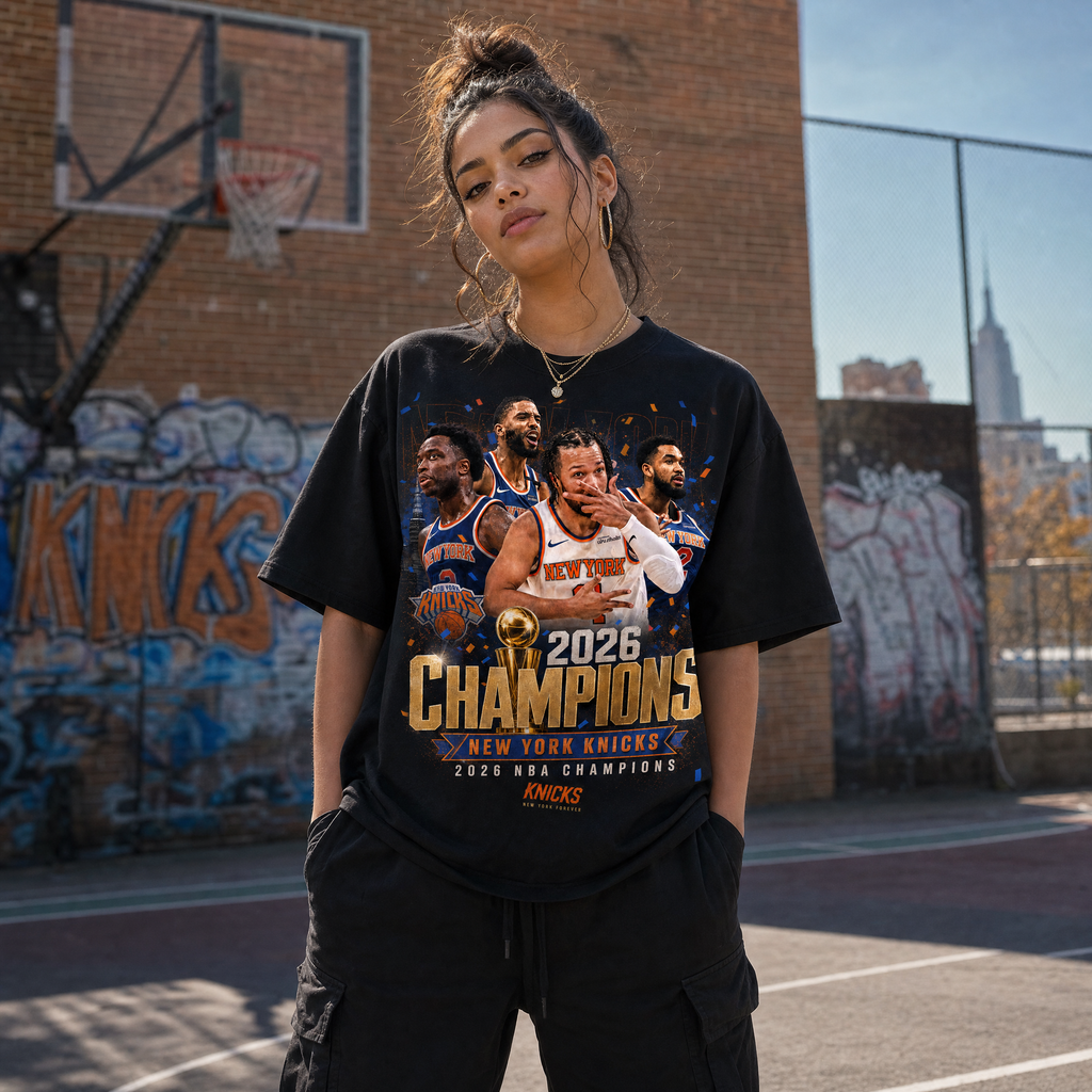 New York Knicks 2026 championship black shirt