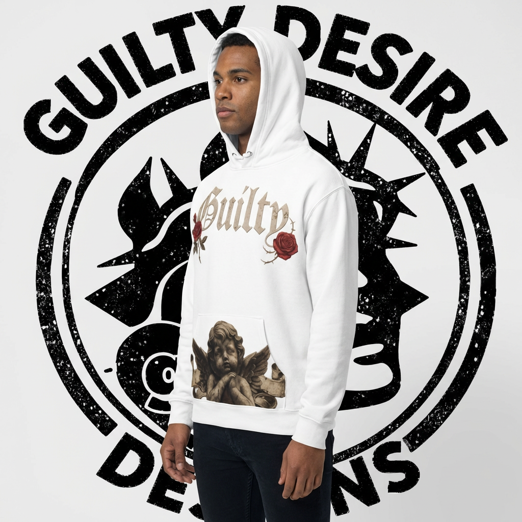 Rose Angel Hoodie — White - Guilty Desire Shop