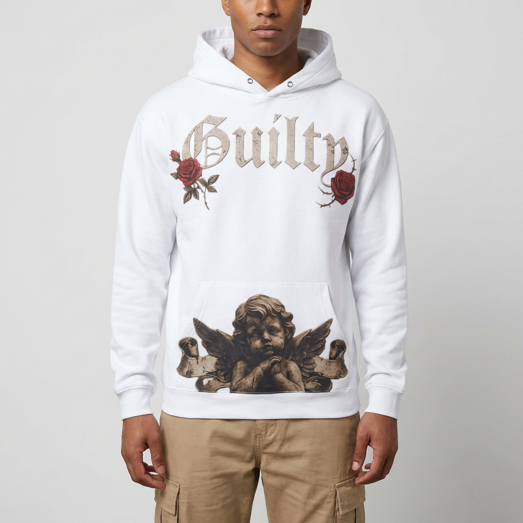 Rose Angel Hoodie — White - Guilty Desire Shop
