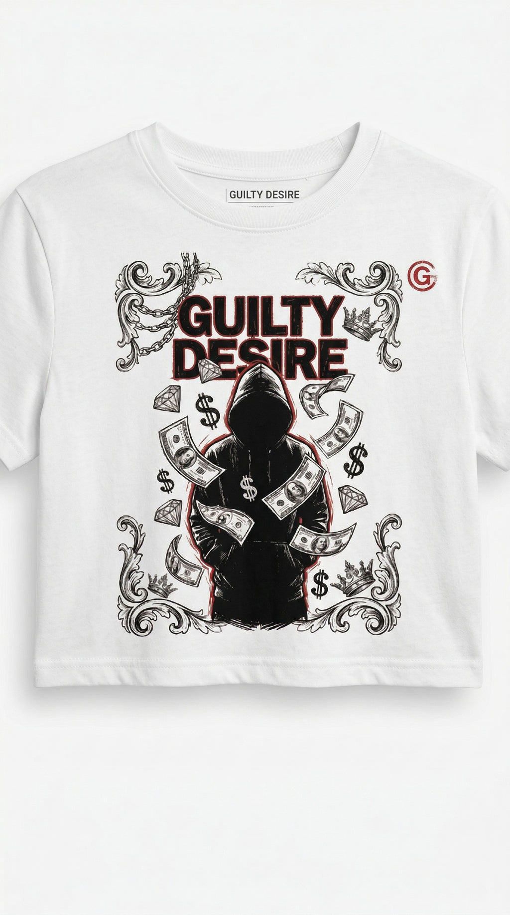 Money Graphic Tee — White - Guilty Desire Shop