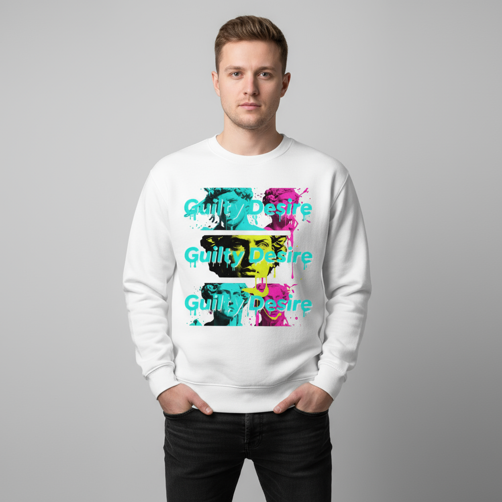 Minimal Logo Sweatshirt — White - Guilty Desire Shop