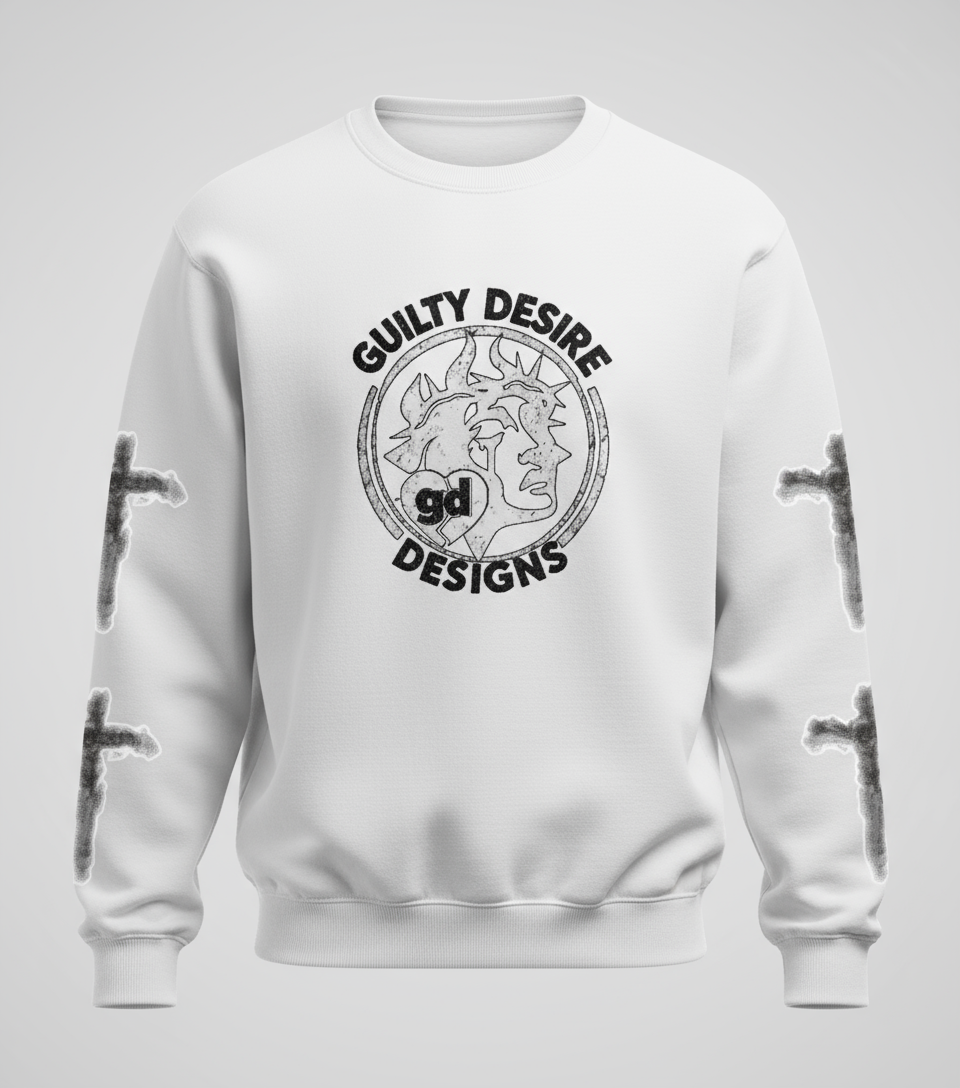 Logo Sweatshirt — White - Guilty Desire Shop