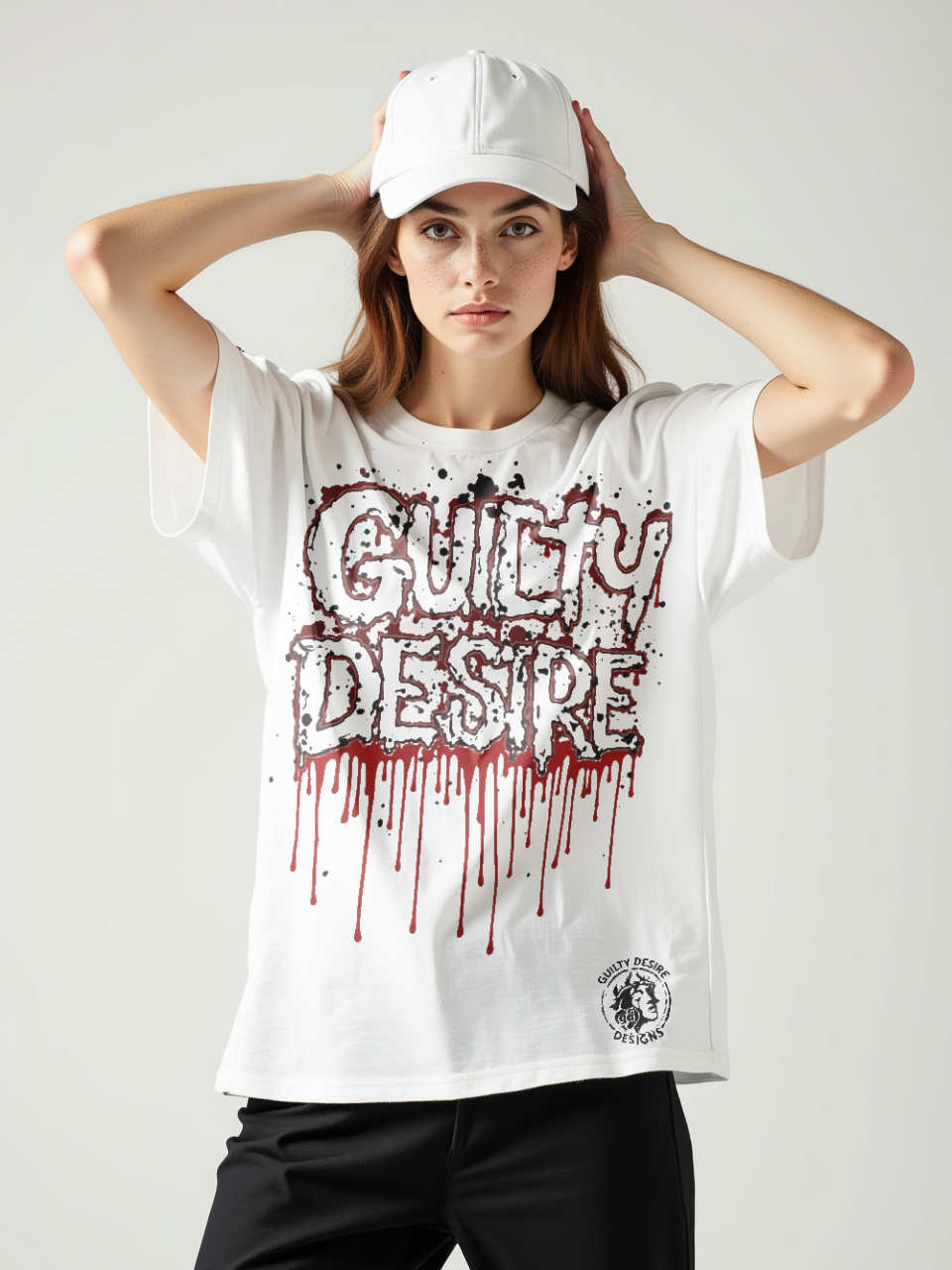 Drip Graphic Tee in Red & White - Trendy Streetwear Essentials
