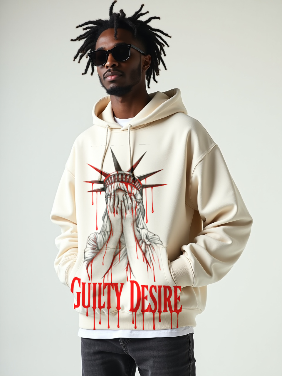 Pullover Hoodie in White - Stylish and Comfortable White Pullover Hoodie for Everyday Wear