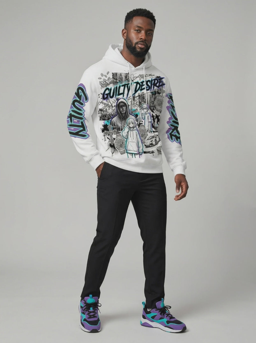Graphic Hoodie — White