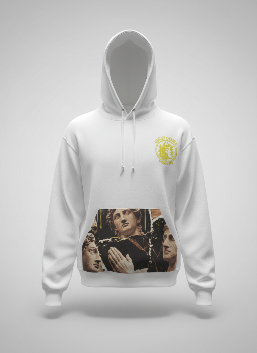 Green Design Hoodie — White - Guilty Desire Shop