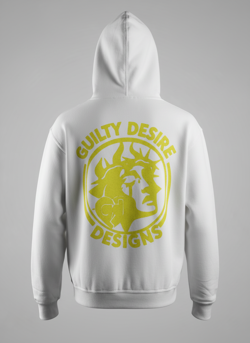 Green Design Hoodie — White - Guilty Desire Shop