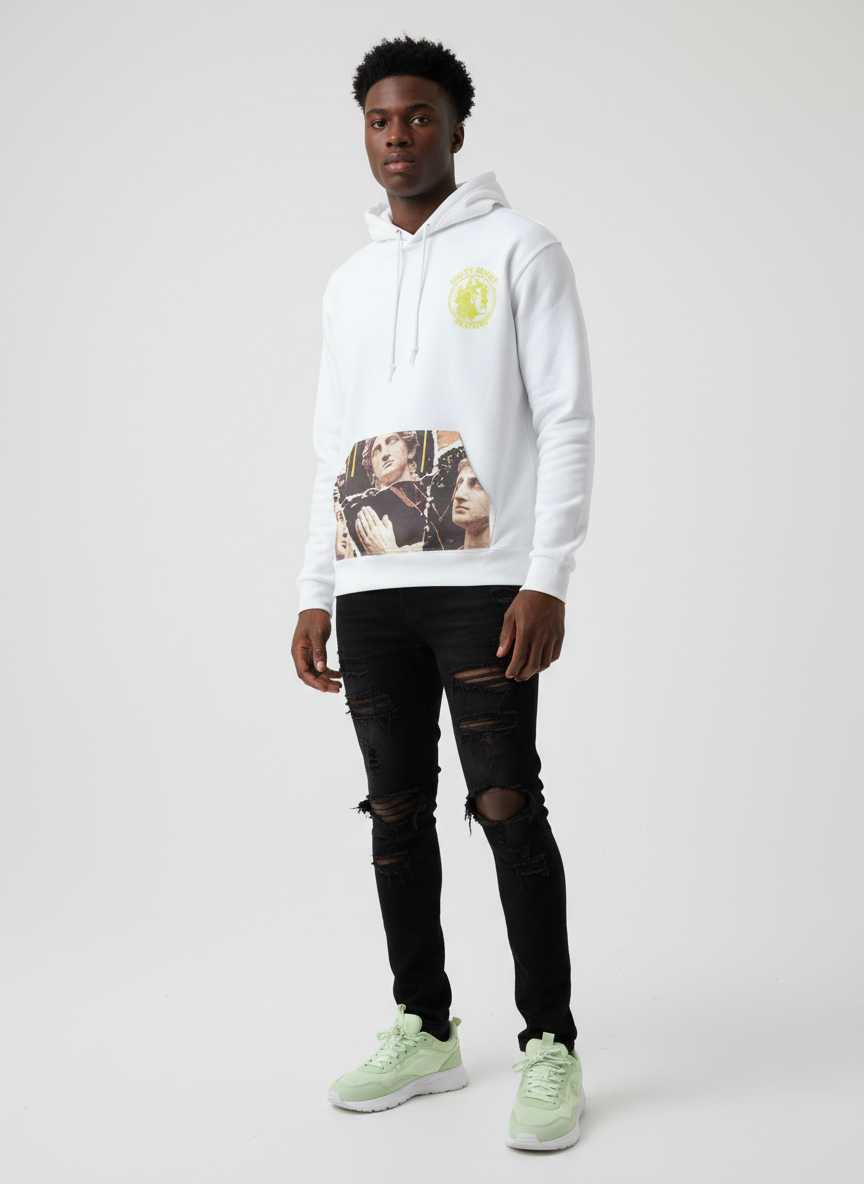 Green Design Hoodie — White - Guilty Desire Shop